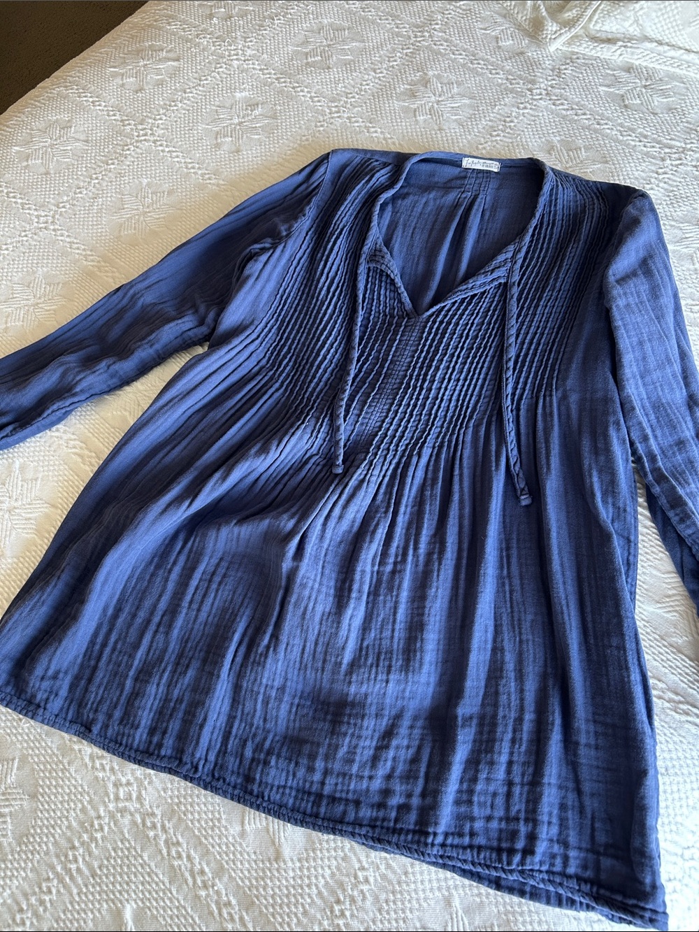 Free People x CP Shades Tunic Top with Pintuck Detail